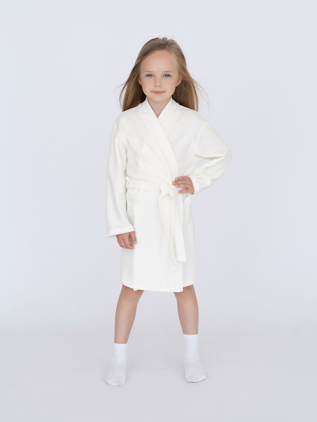 Халат детский молочный