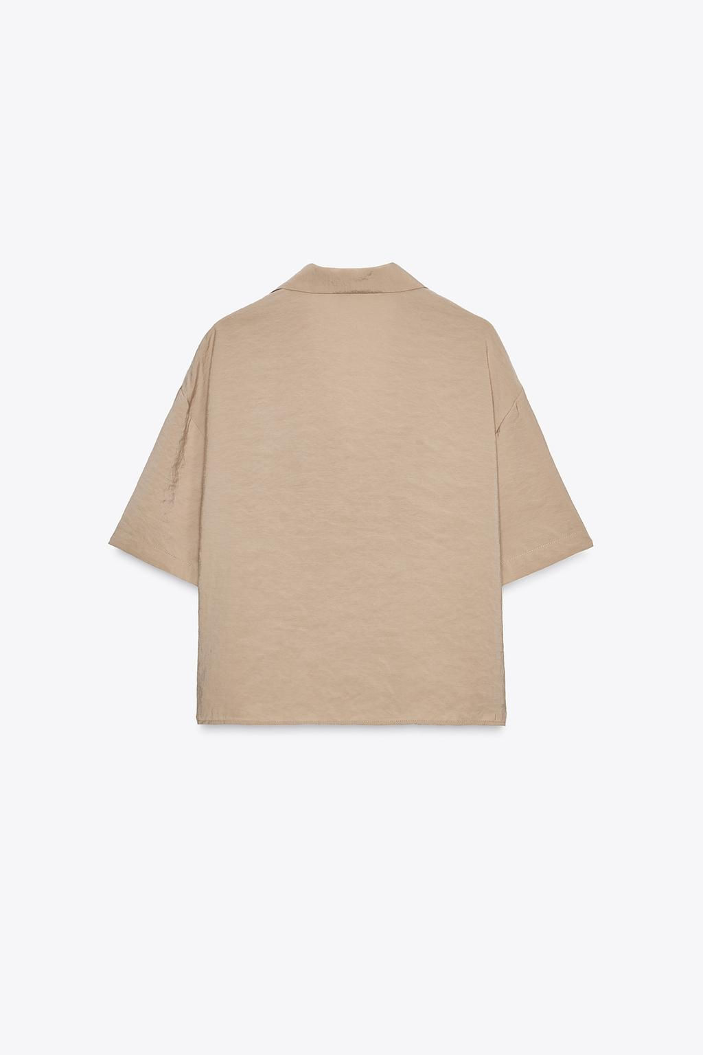 SHORT SLEEVE FLOWING SHIRT - Zara фото 15