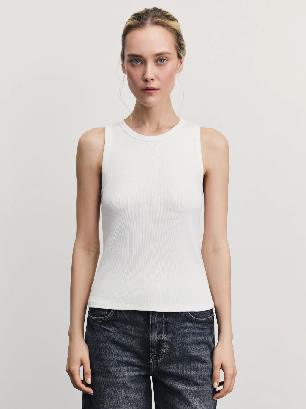 Базовая майка в рубчик / Zarina фото 3