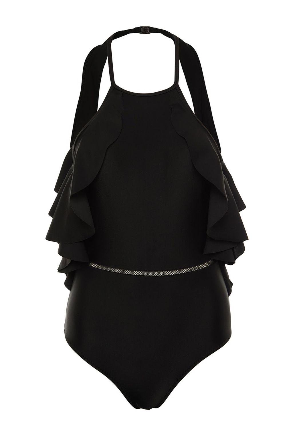 TRENDYOLMILLA Siyah Halter Yaka F?rf?rl? Regular Mayo TBESS20MA0297 фото 4