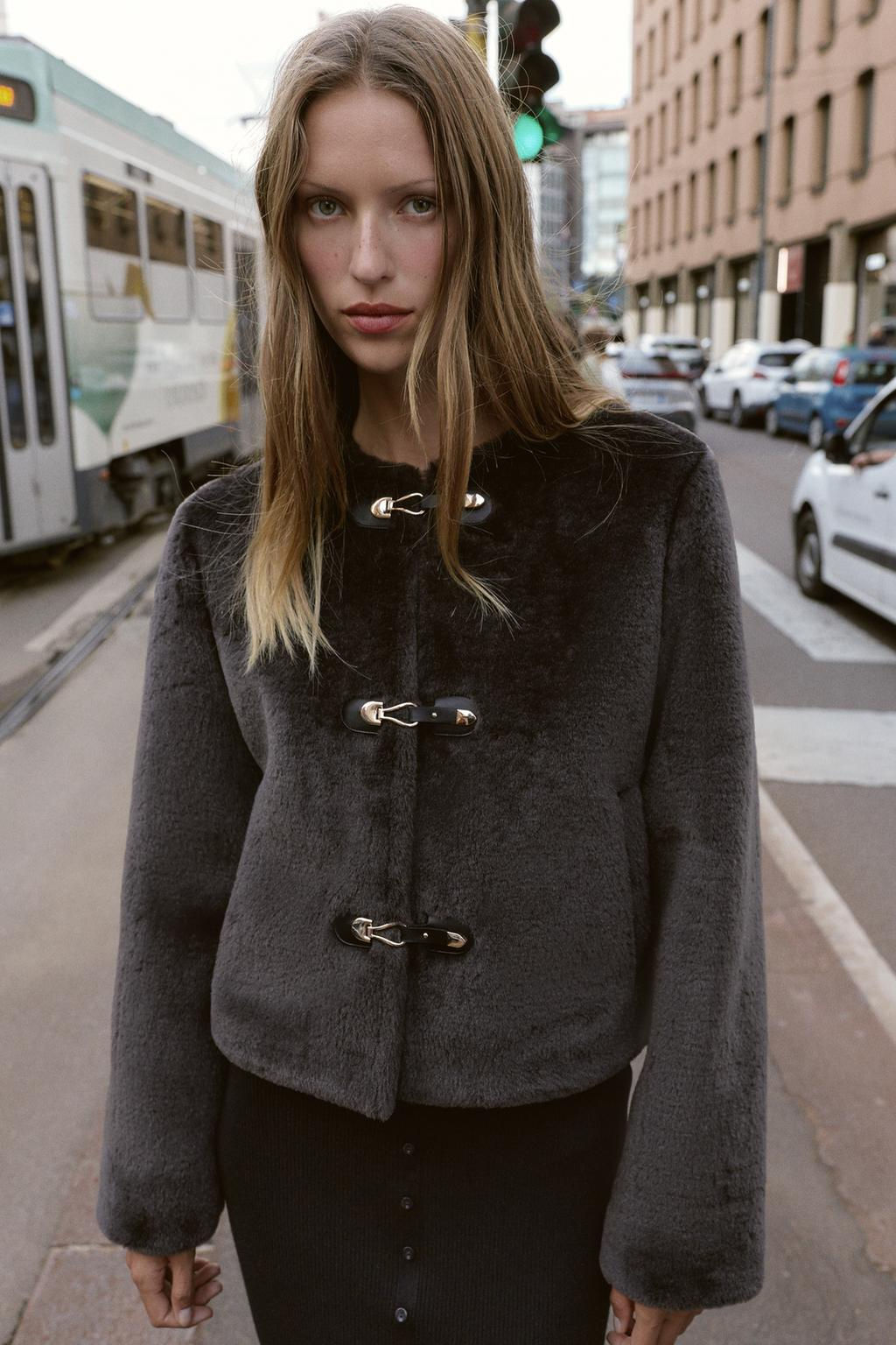 DOUBLE-FACED JACKET WITH TOGGLES - Zara фото 21