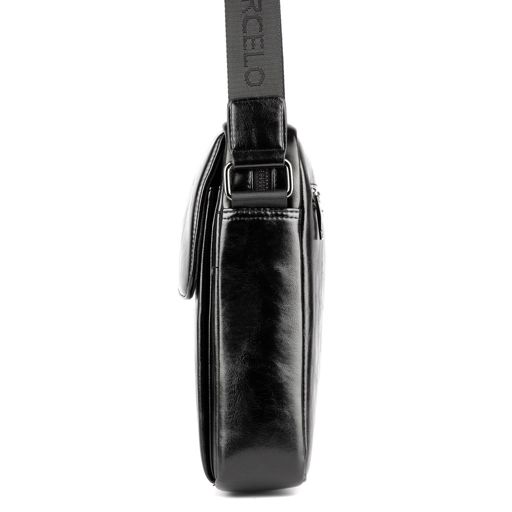 A6026-1 black, мужская сумка "Мессенджер" из экокожи Barcelo Biagi