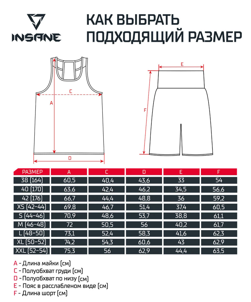 Шорты боксерские INSANE RBF IN25-BF700-K, красный  фото 5
