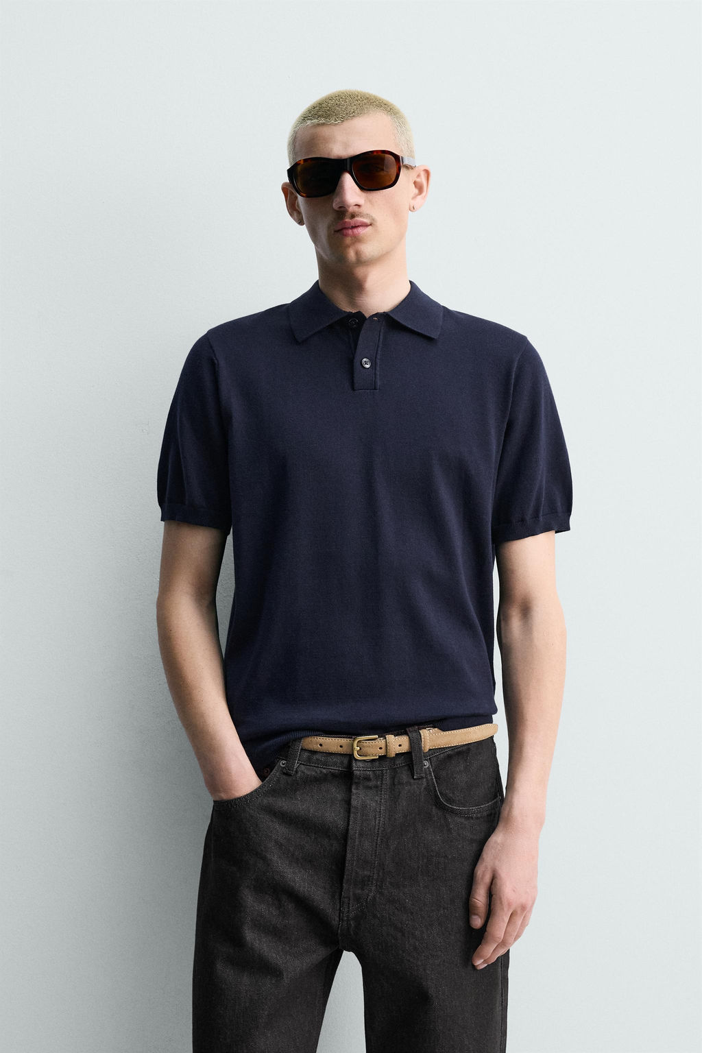 POLO PUNTO REGULAR FIT / Marino oscuro - Zara фото 2