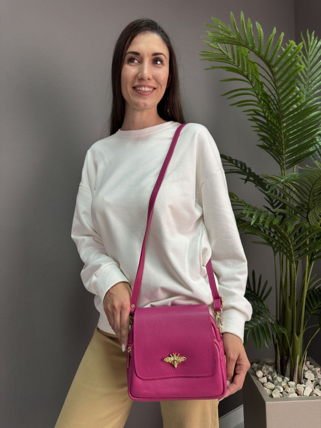 Сумка женская из телячьей кожи