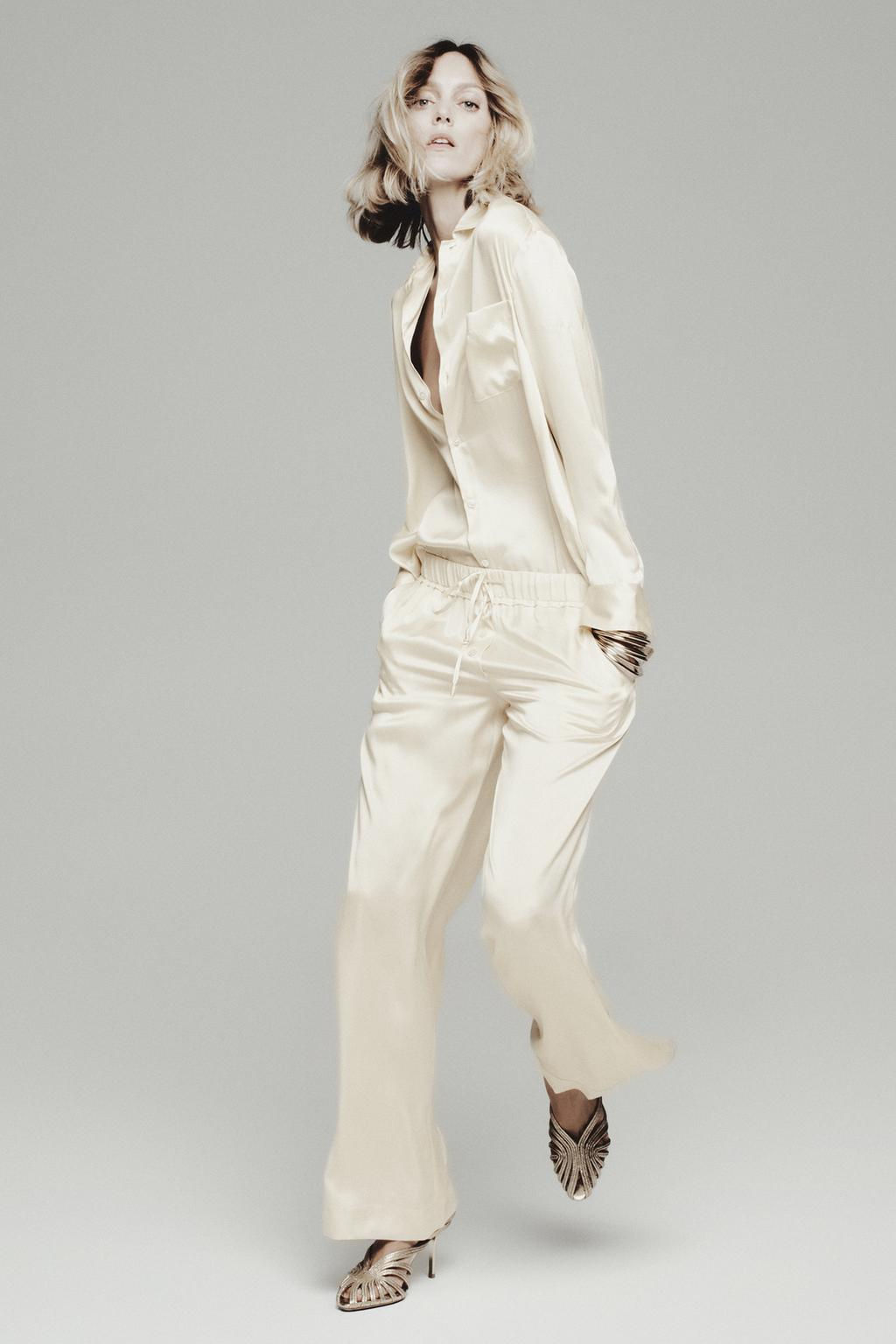 ZW COLLECTION 100% SILK SHIRT WITH POCKET