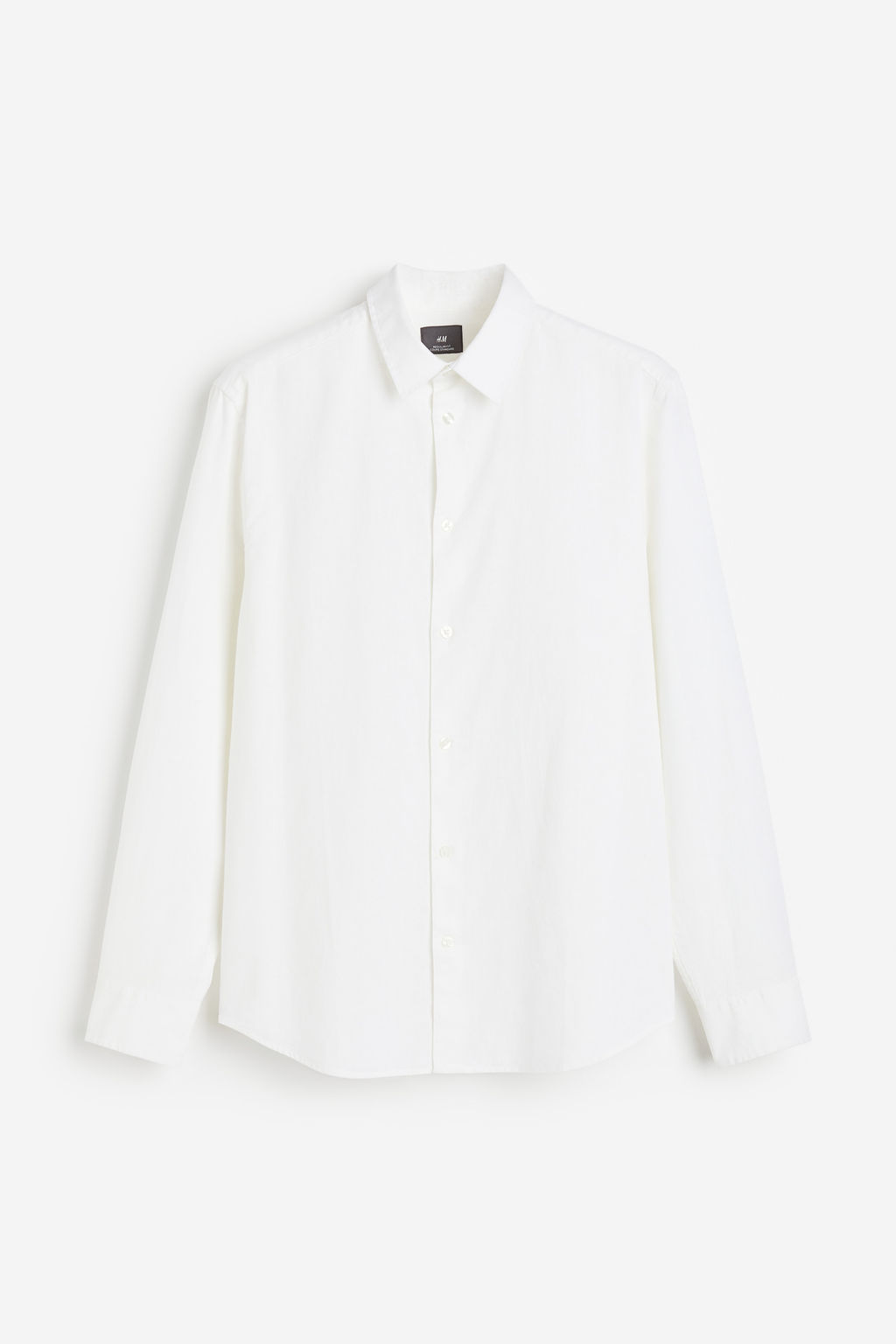 Camisa en mezcla de lino Regular Fit - H&m фото 3