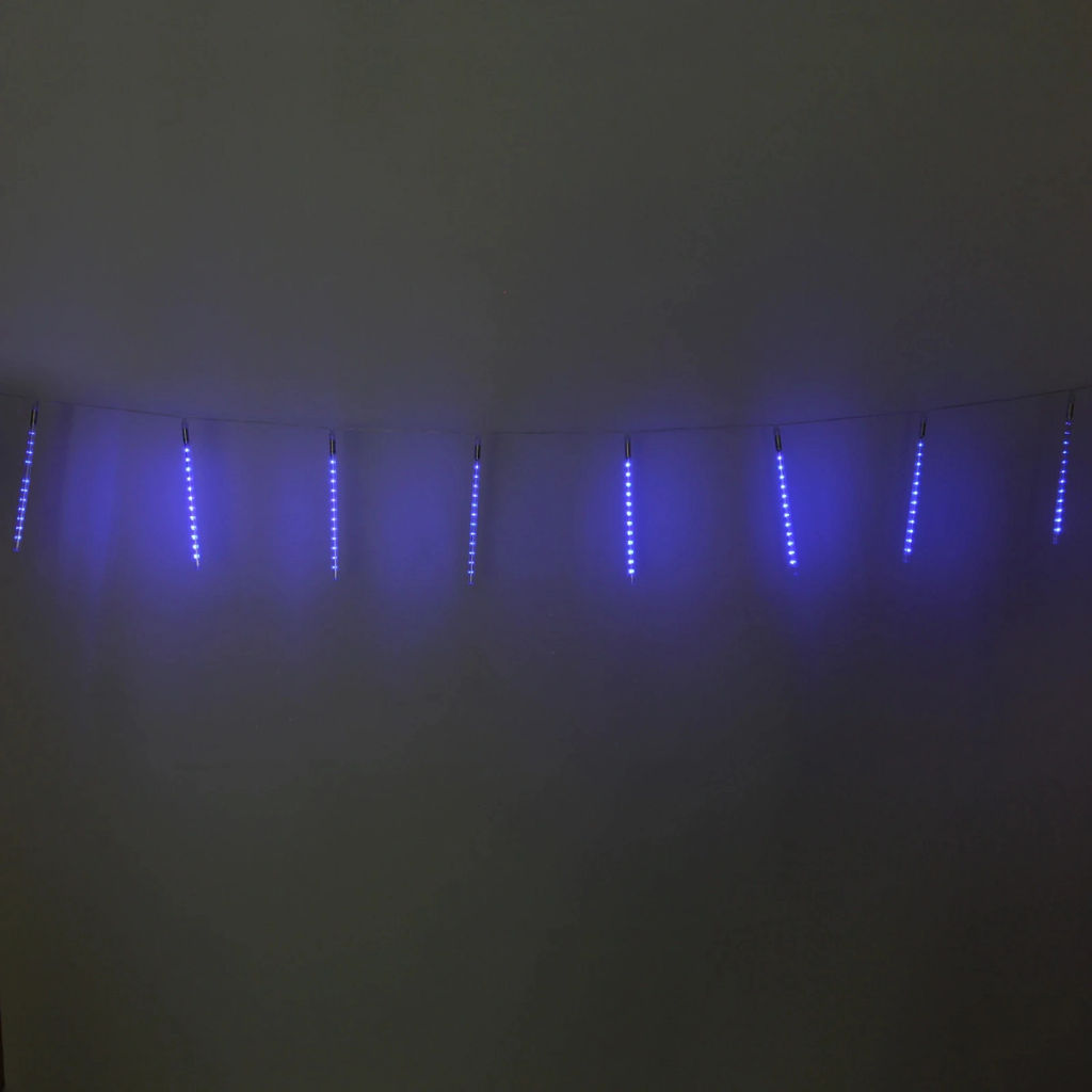 Гирлянда для улицы "Тающая сосулька" 3,0 м*30 см 192 лампы LED, IP-54, Синий (8 трубок)