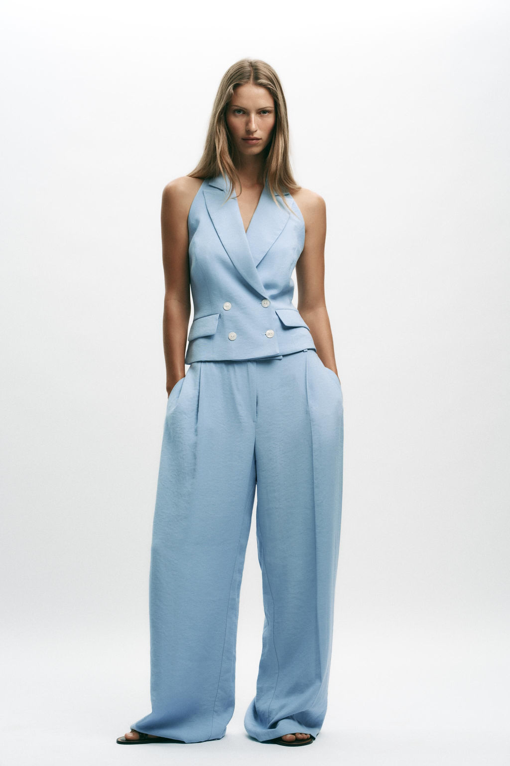 HALTER DOUBLE-BREASTED WAISTCOAT - Zara фото 7