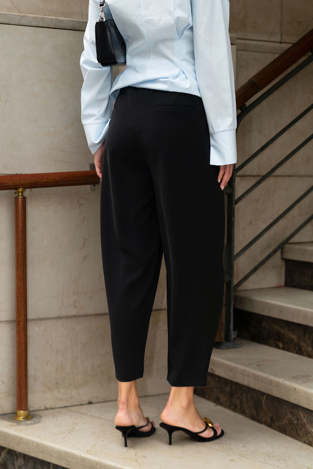 Siyah Salvar/Harem Bagc?kl? Pantolon TWOSS25PL00126