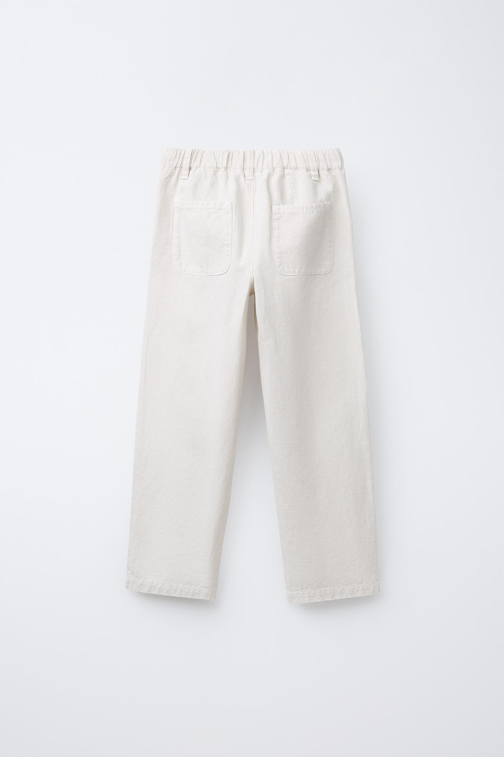 COTTON AND LINEN STRAIGHT-LEG TROUSERS - Zara фото 2