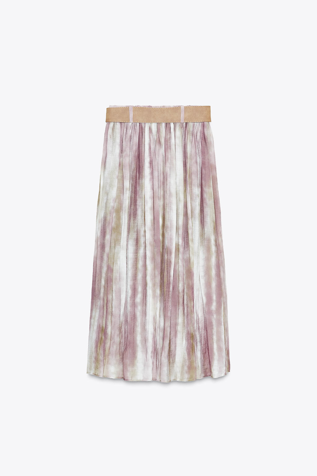 PRINTED MIDI SKIRT WITH BELT - Zara фото 8