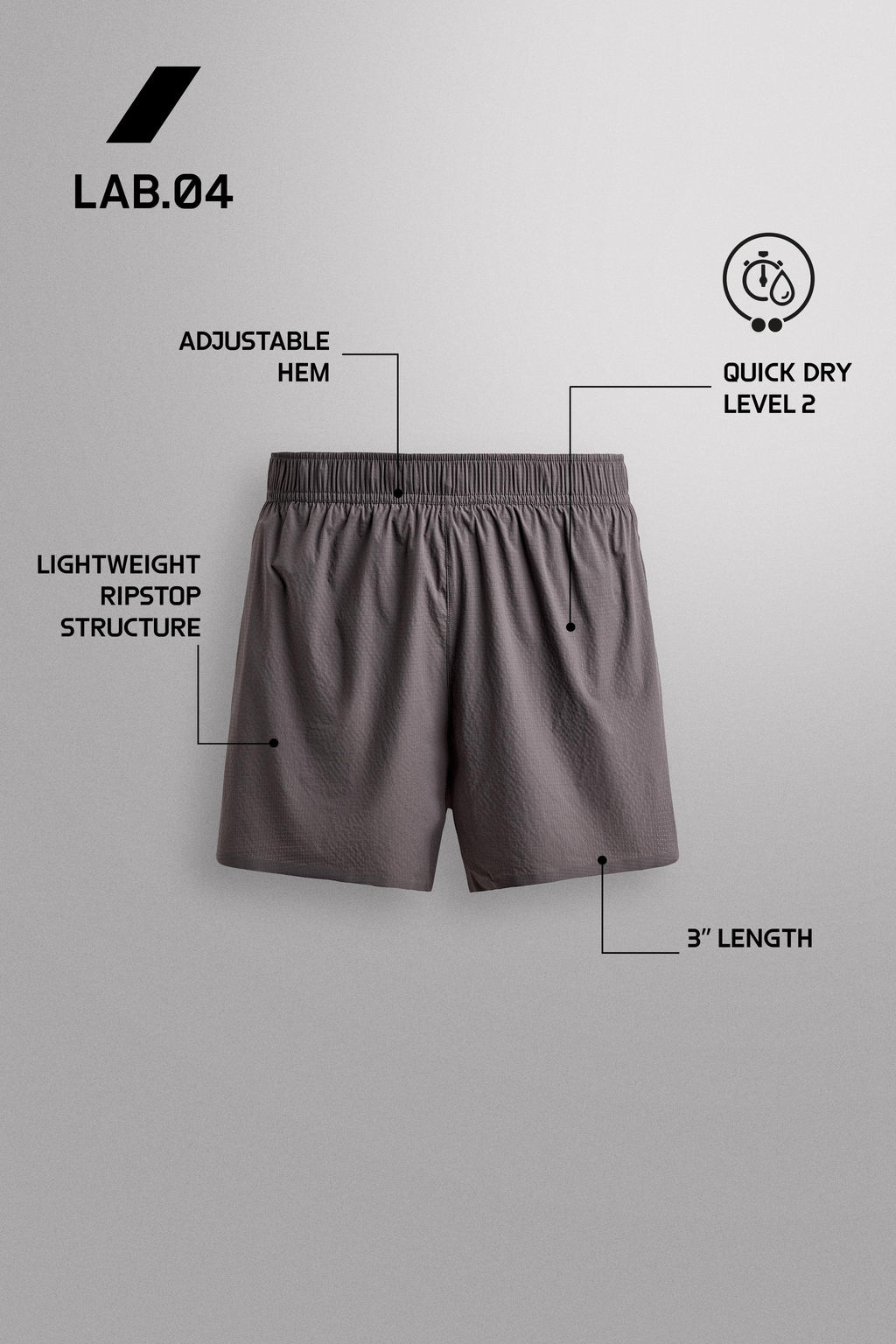 PANTALONES CORTOS LIGEROS RUNNING 3" / Morado