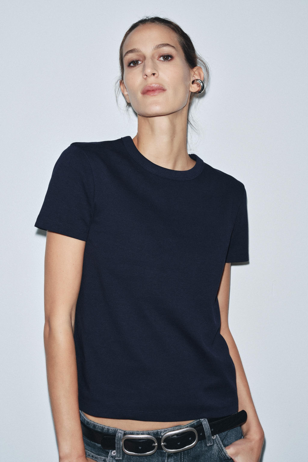 INTERLOCK SHORT SLEEVE T-SHIRT - Zara фото 12