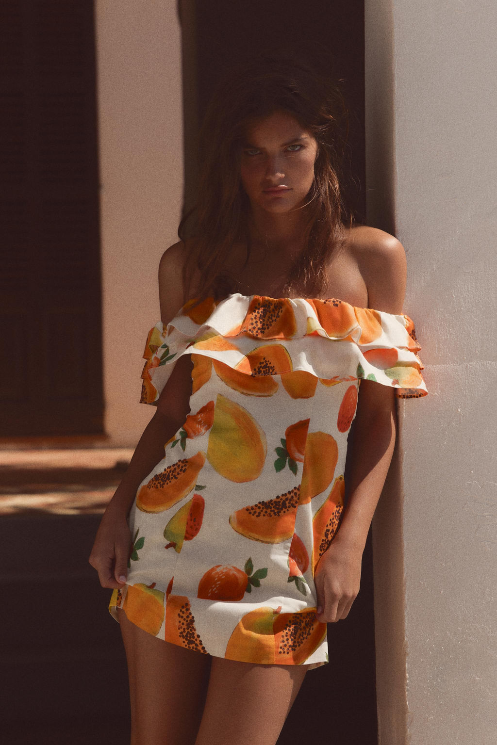 VESTIDO MINI VOLANTES ESTAMPADO FRUTAS / Naranjas - Zara фото 5