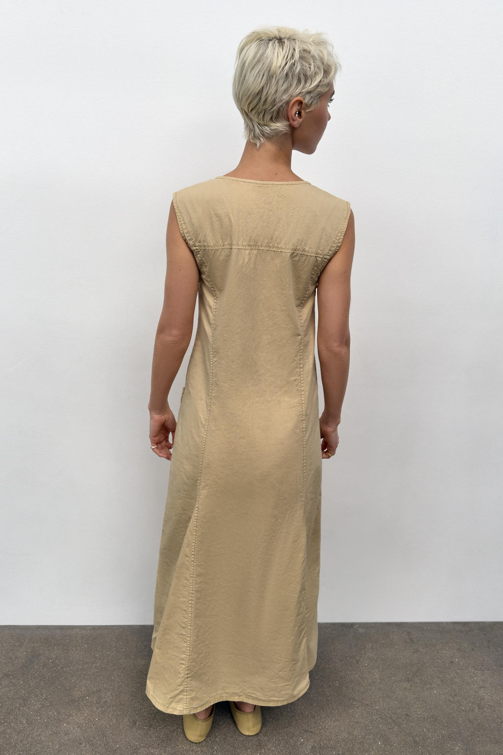 VESTIDO MIDI GABARDINA / Aceite - Zara фото 3