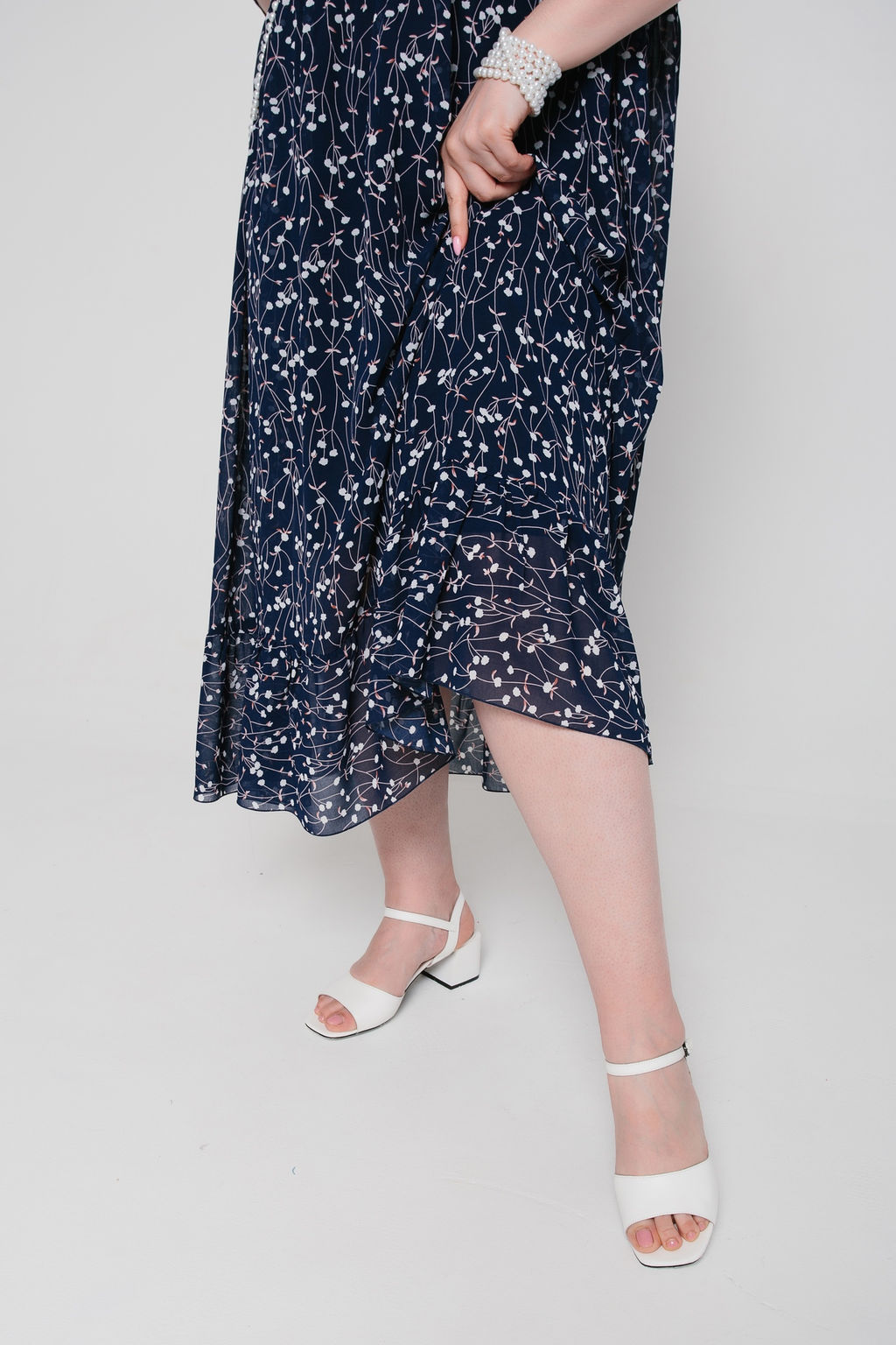 Шифон+трикотаж Платье