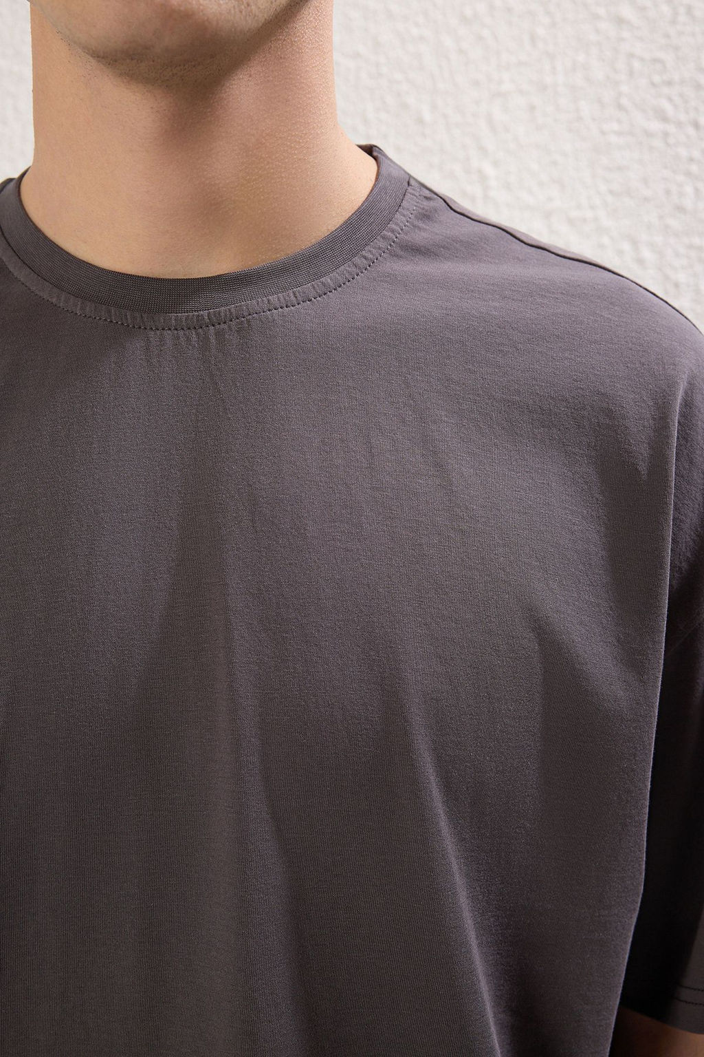 TRENDYOL MAN Mavi-Antrasit Oversize/Genis Kesim 2li Paket Bask?l?-Duz %100 Pamuk T-Shirt TMNSS25TS00212 - Trendyolmilla фото 9