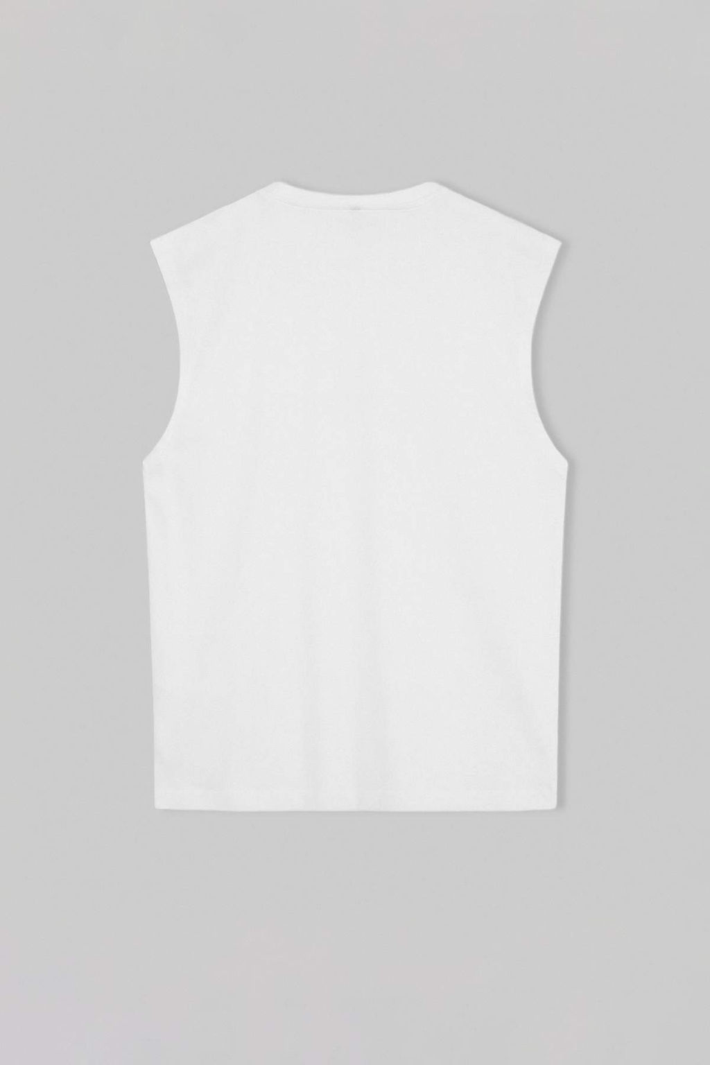 Beyaz Oversize/Genis Kesim %100 Pamuk Nak?sl? Atlet TMNSS26AL00002 - Trendyolmilla фото 3