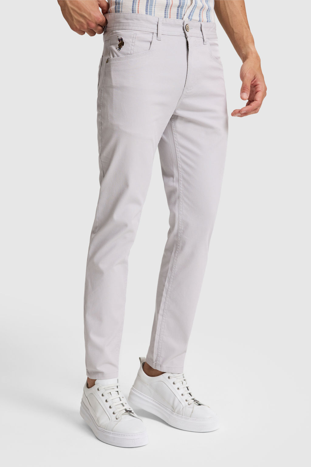 Erkek A__k Gri Kanvas / Chino Pantolon - U.s. polo assn фото 4