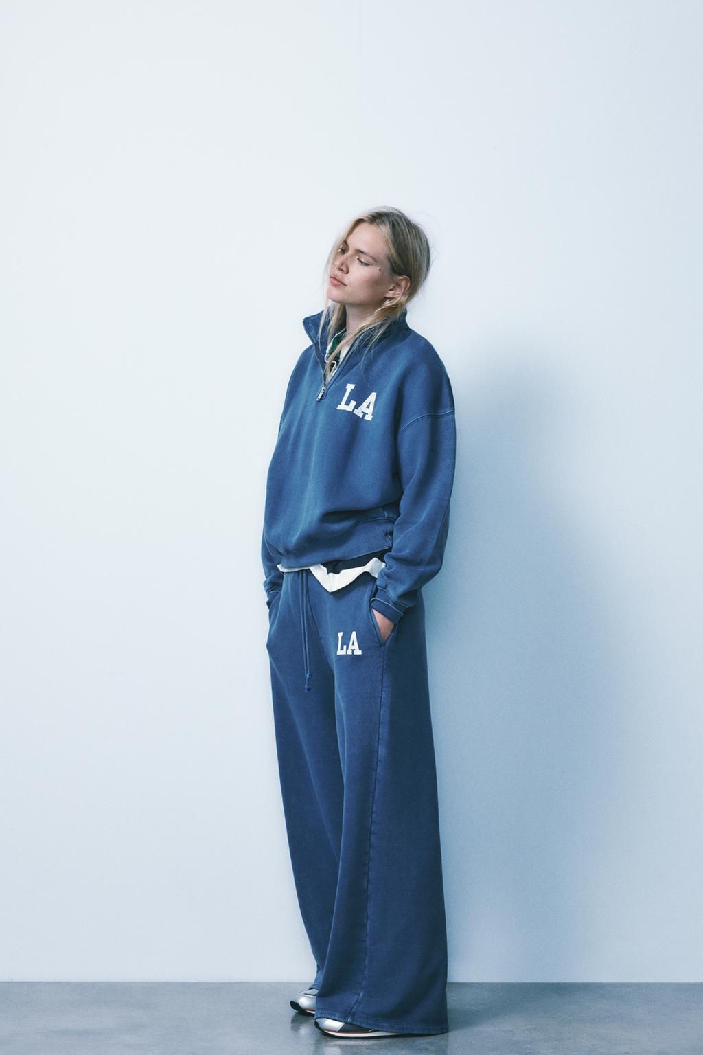 VARSITY WASHED EFFECT JOGGERS - Zara фото 2