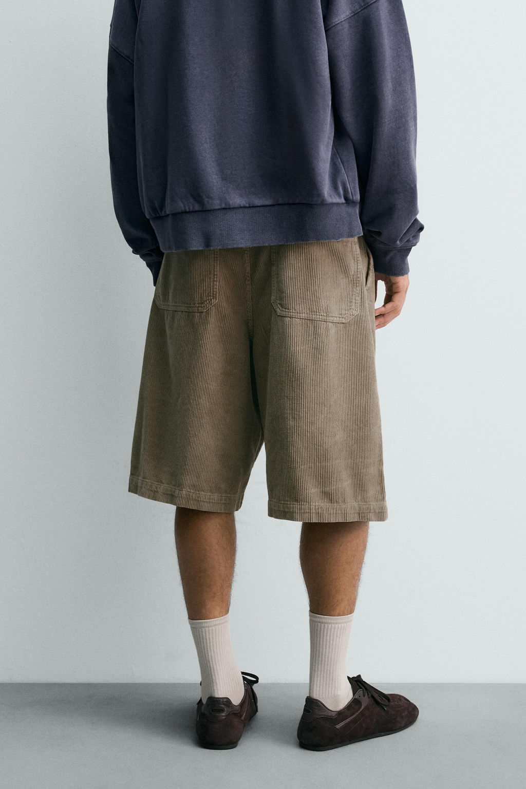 LIMITED EDITION WIDE-LEG CORDUROY BERMUDA SHORTS - Zara фото 18