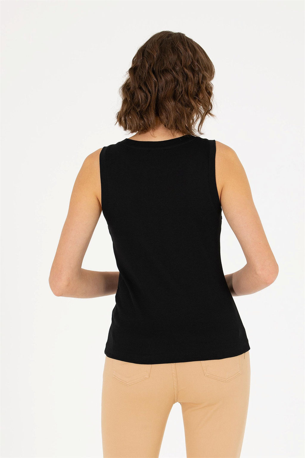 Женская черная футболка с круглым вырезом Basic - U.s. polo assn фото 12