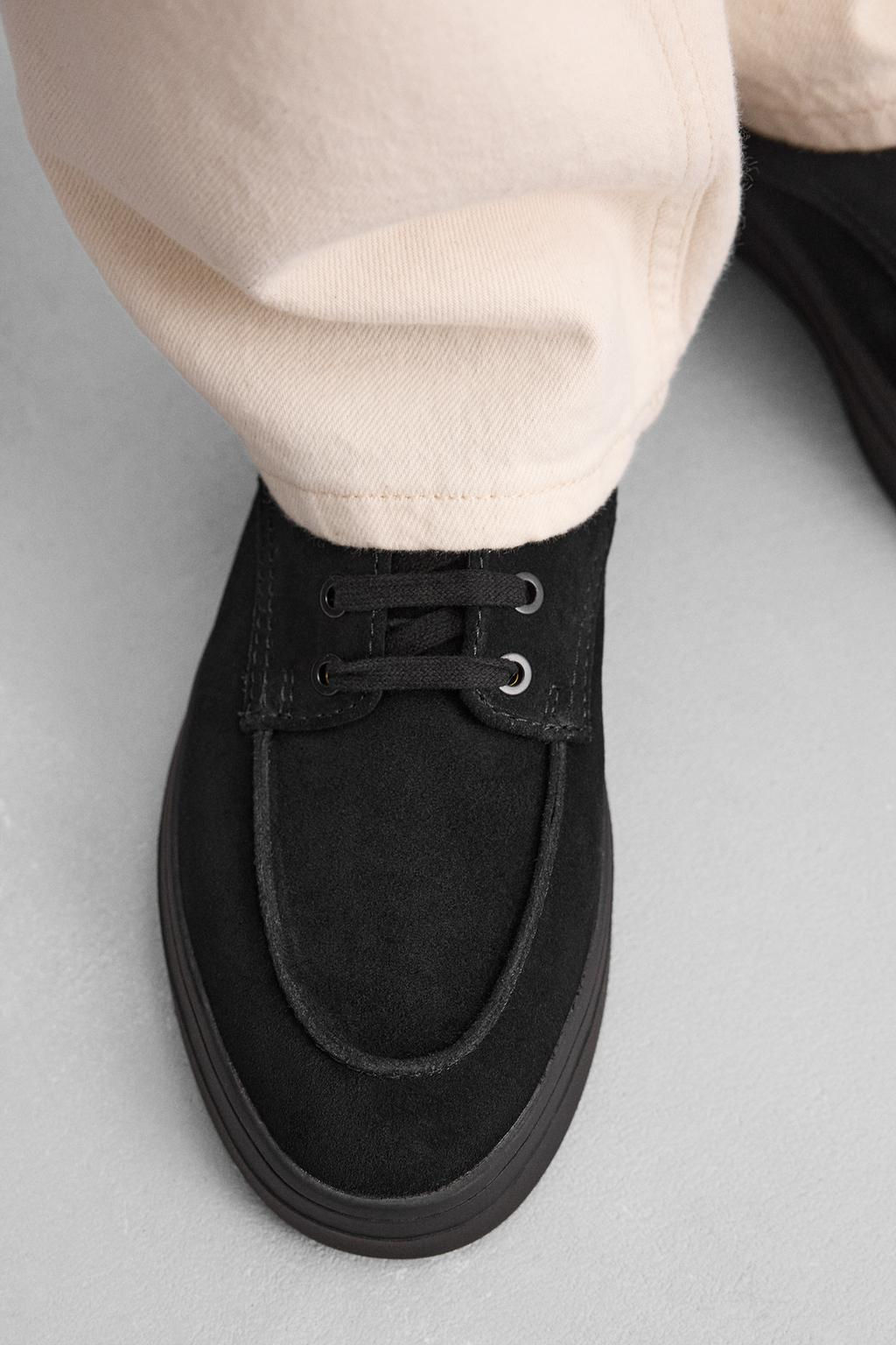 CASUAL LEATHER TRAINERS - Zara фото 4