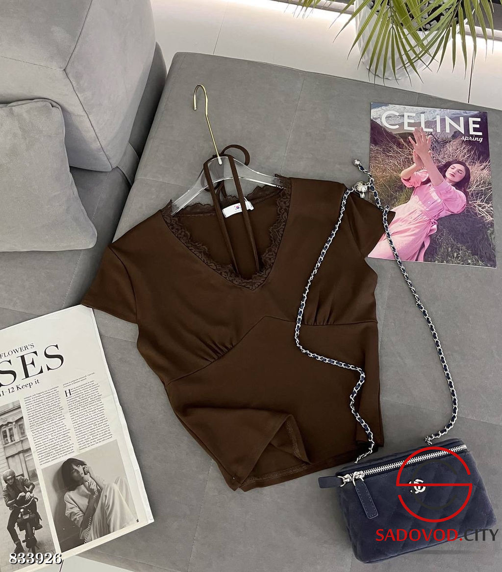 Футболка женская с гипюром