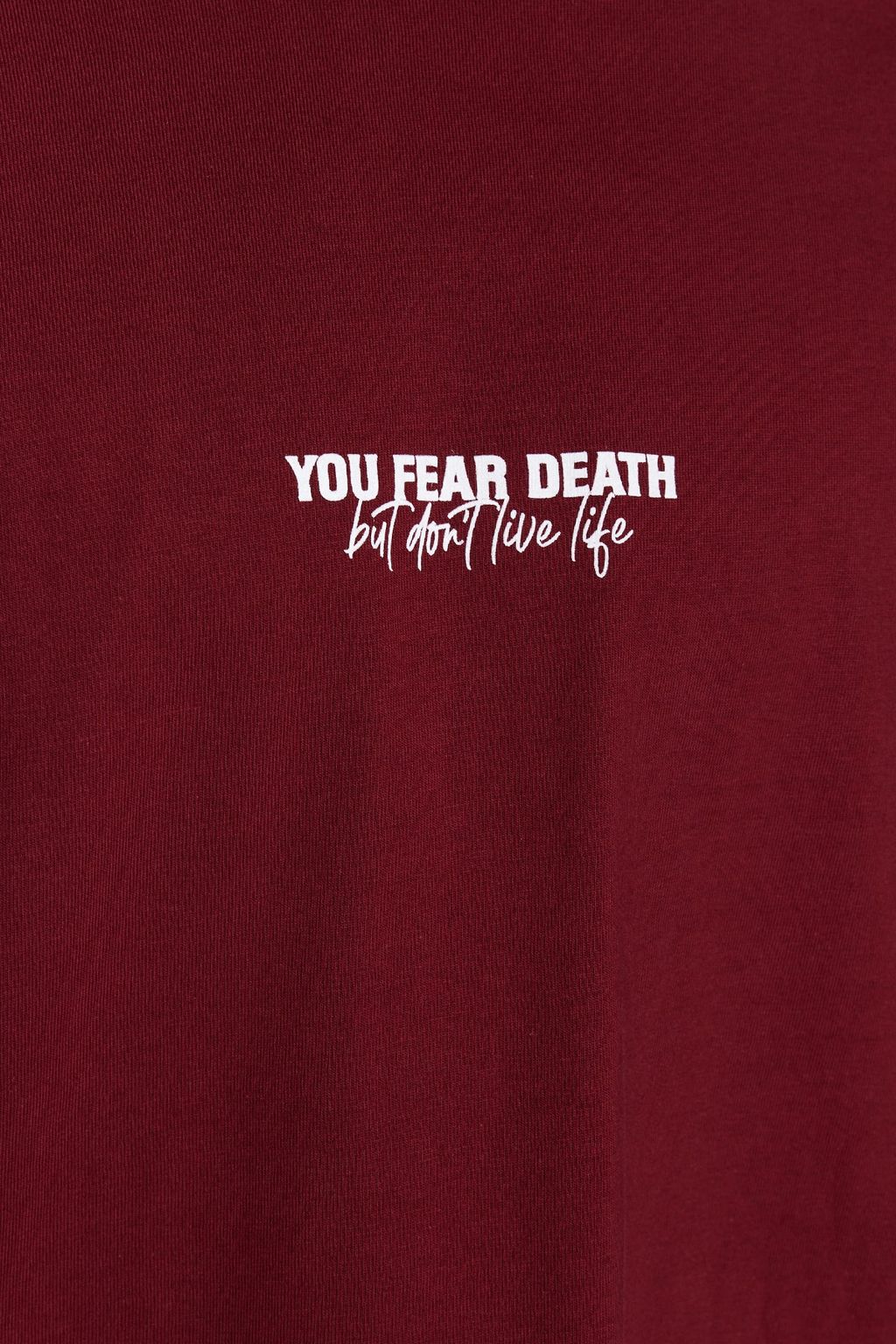 TRENDYOL MAN Bordo Oversize/Genis Kesim %100 Pamuklu Minimal Yaz? Bask?l? T-Shirt TMNSS23TS00099 - Trendyolmilla фото 6