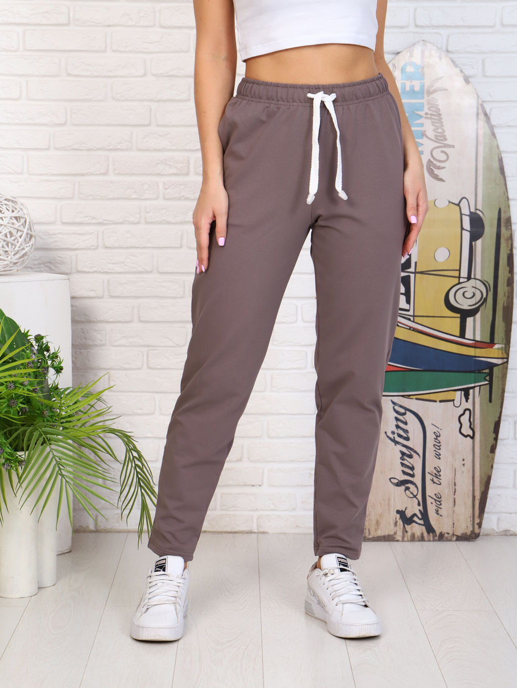 Брюки женские 8-038з (капучино)