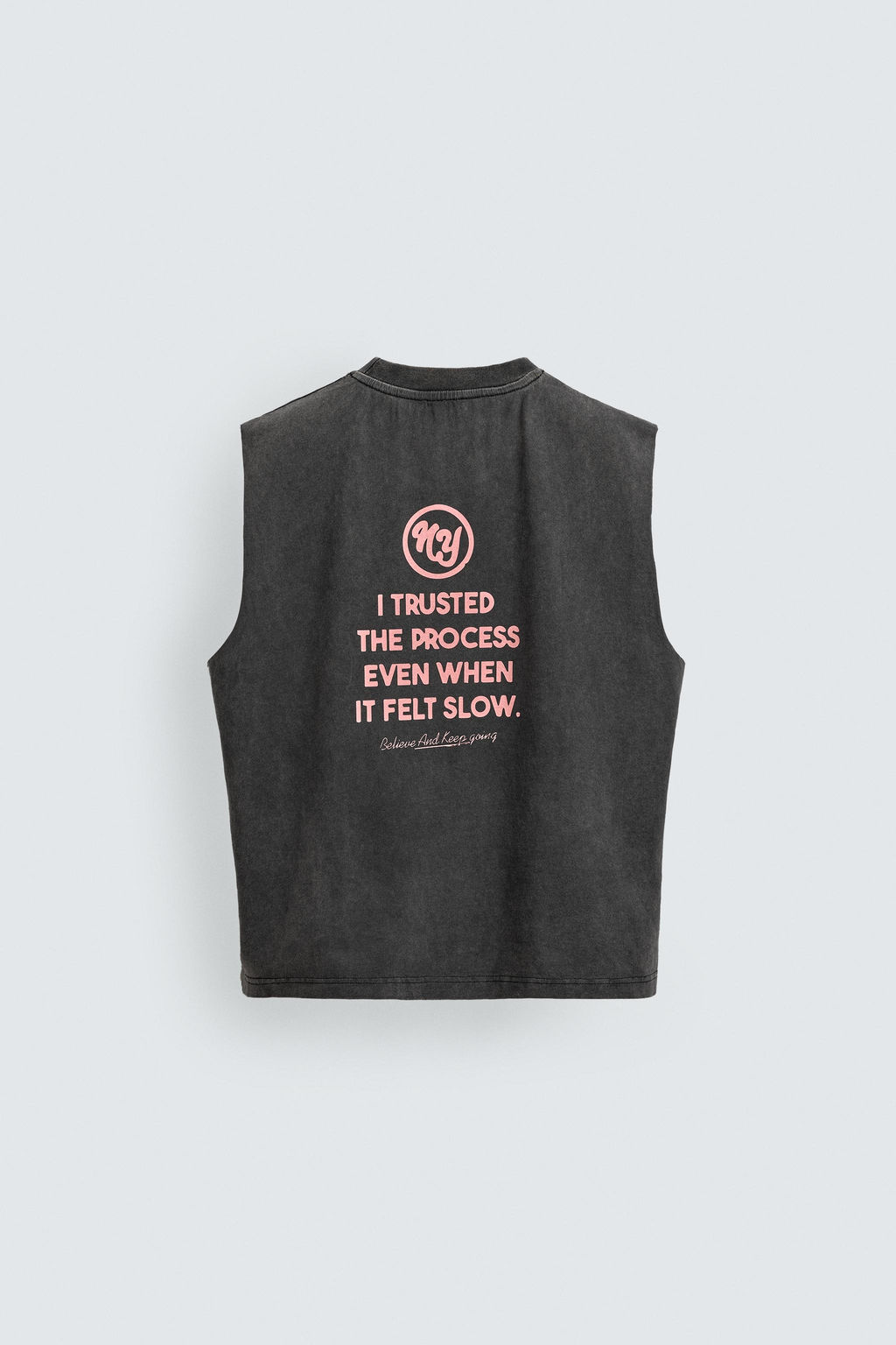 CAMISETA TANK LAVADA ESTAMPADOS / Antracita oscuro