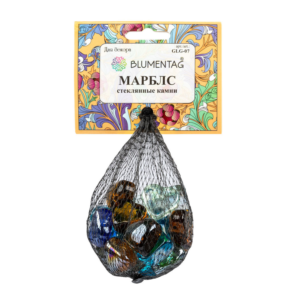 Blumentag GLG-07 МАРБЛС камни стеклянные 6 х 340 г 10 г №02 сердце 26x27 мм фото 4