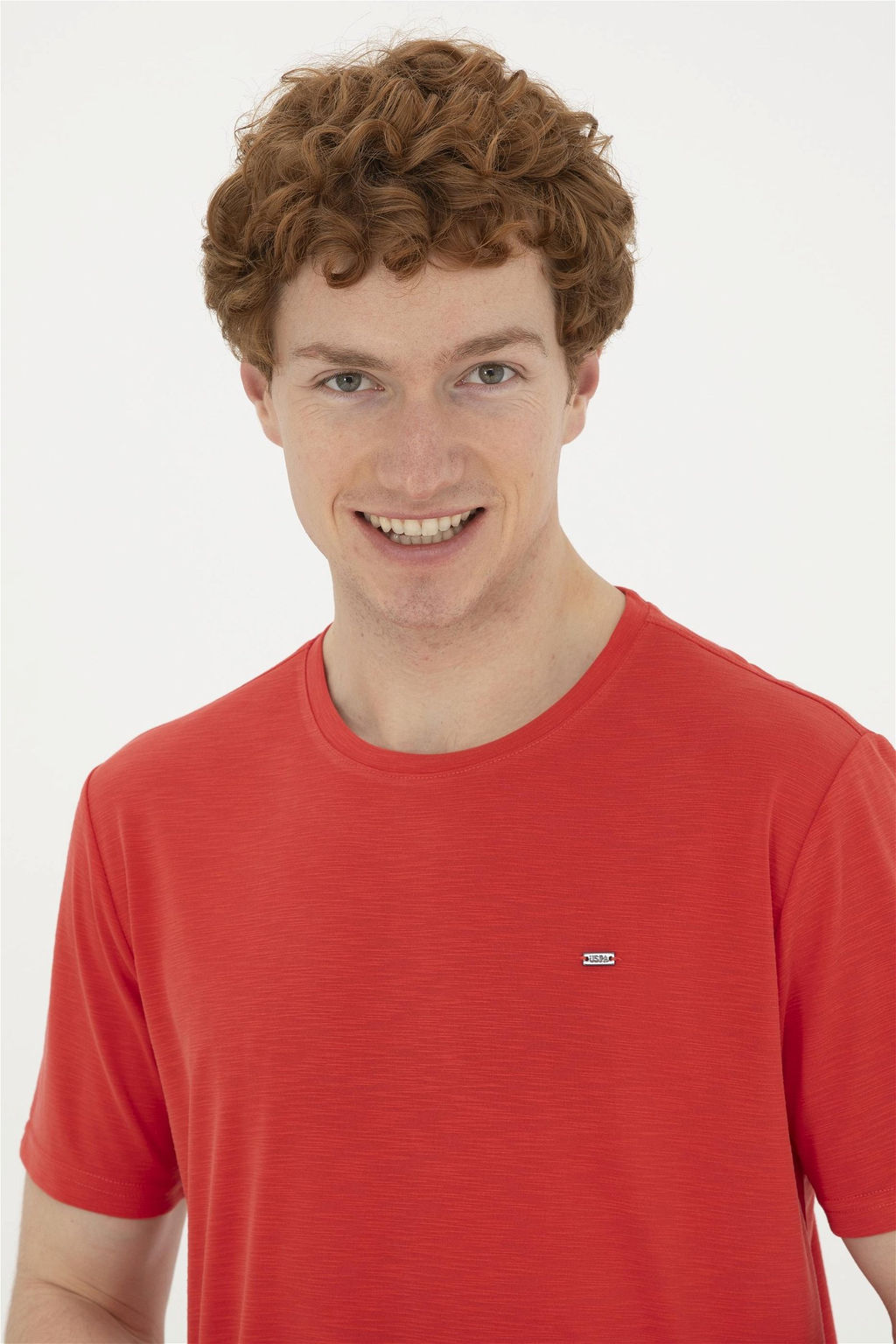 Мужская красная базовая футболка - U.s. polo assn фото 2