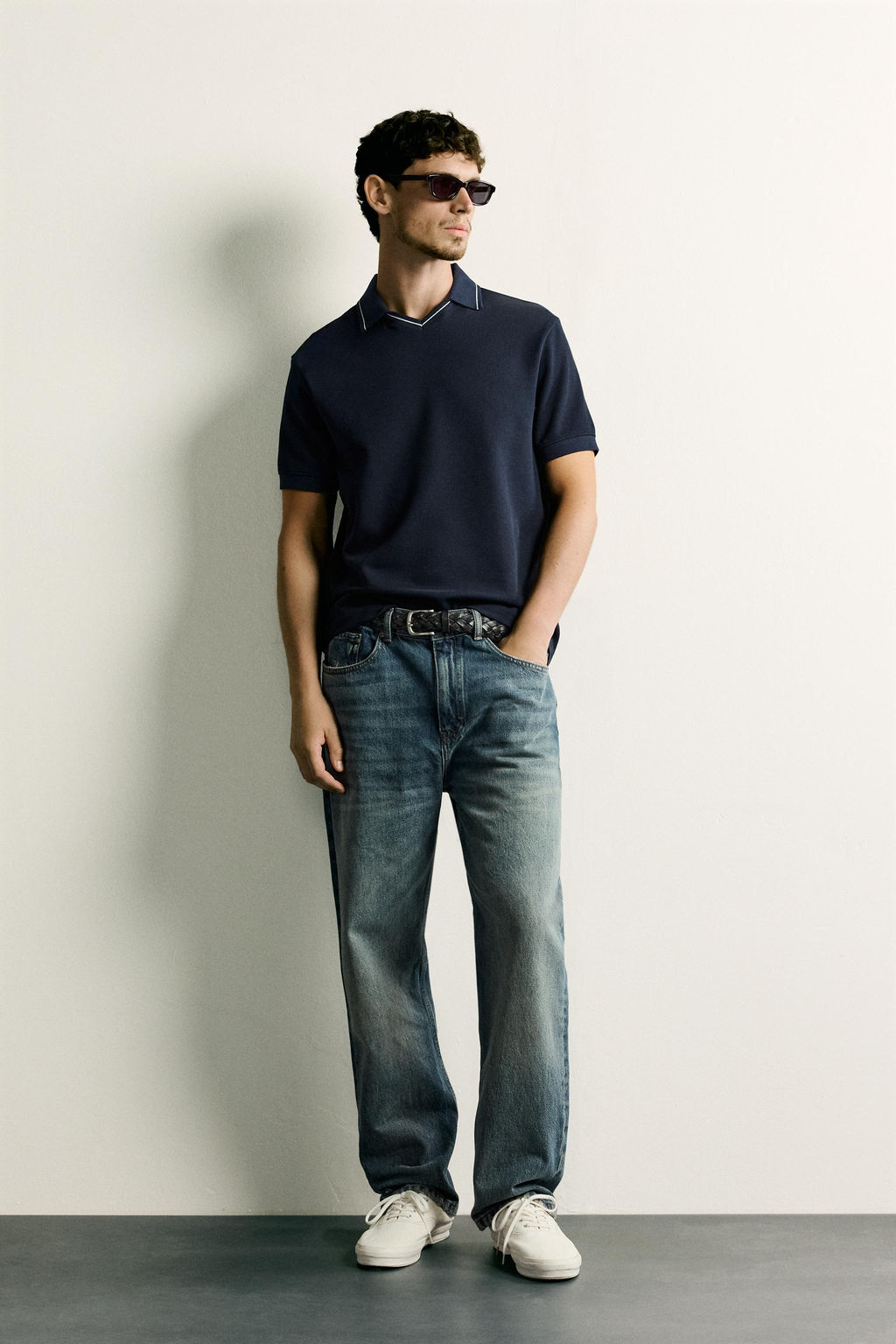 POLO REGULAR FIT CONTRASTE / Marino