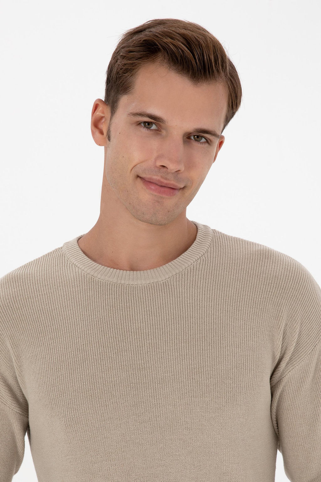 Erkek Comfort Fit Bisiklet Yaka Ta_ Melanj Basic Kazak - U.s. polo assn фото 2
