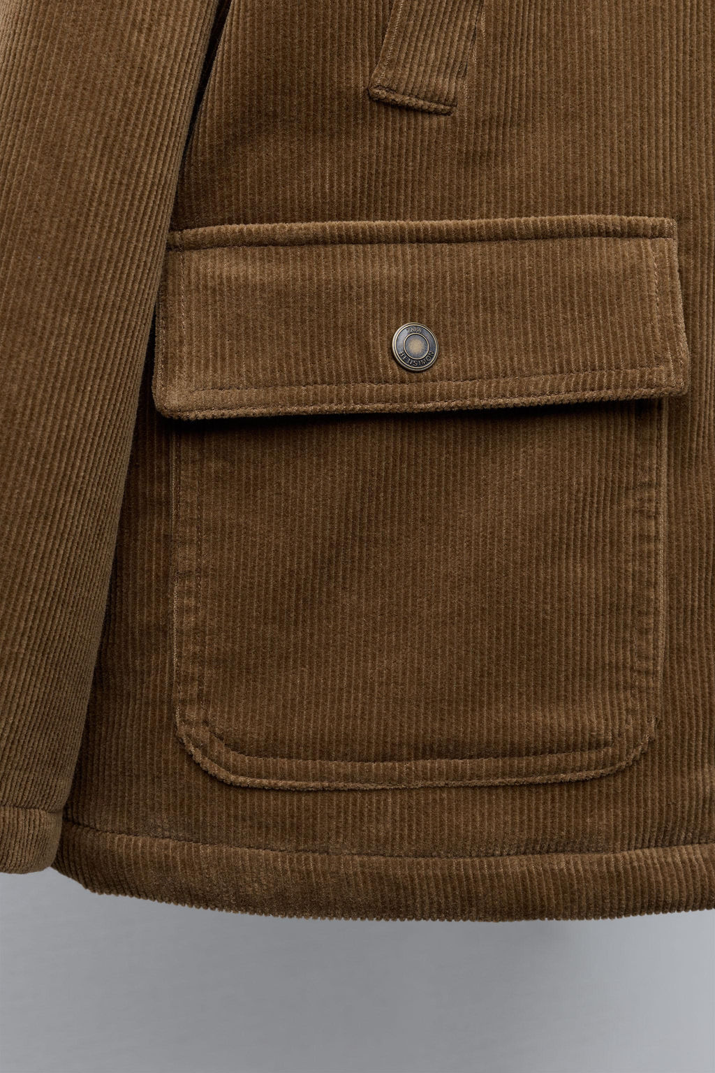 BENSIMON ® X ZARA DOUBLE COLLAR QUILTED CORDUROY JACKET WITH DETACHABLE LEATHER