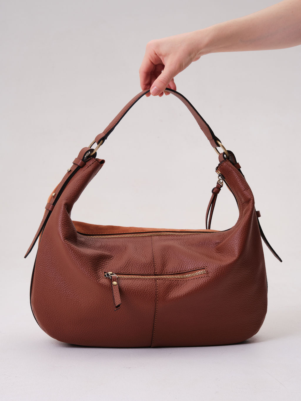 Сумка замшевая багет Azaro 30861 коппер