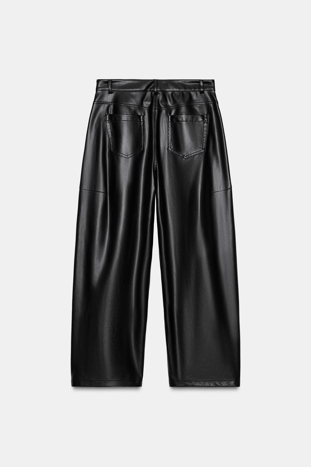ZW COLLECTION BALLOON LEATHER EFFECT TROUSERS - Zara фото 7
