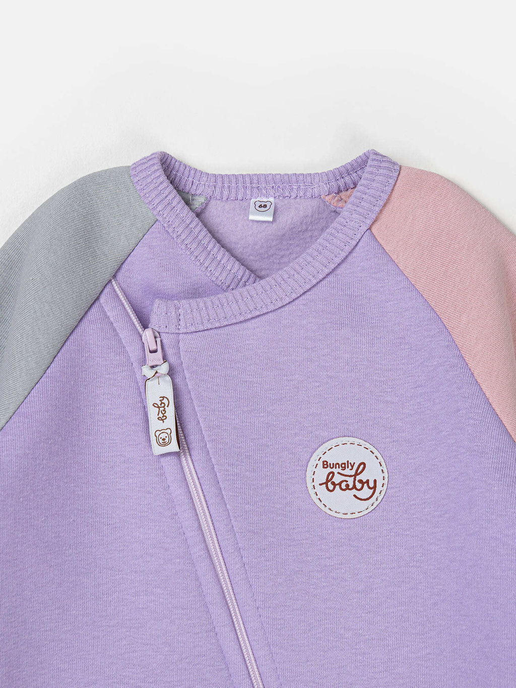 Комбинезон-косуха Колор блок Лаванда утепленный 0+ - Bungly фото 3