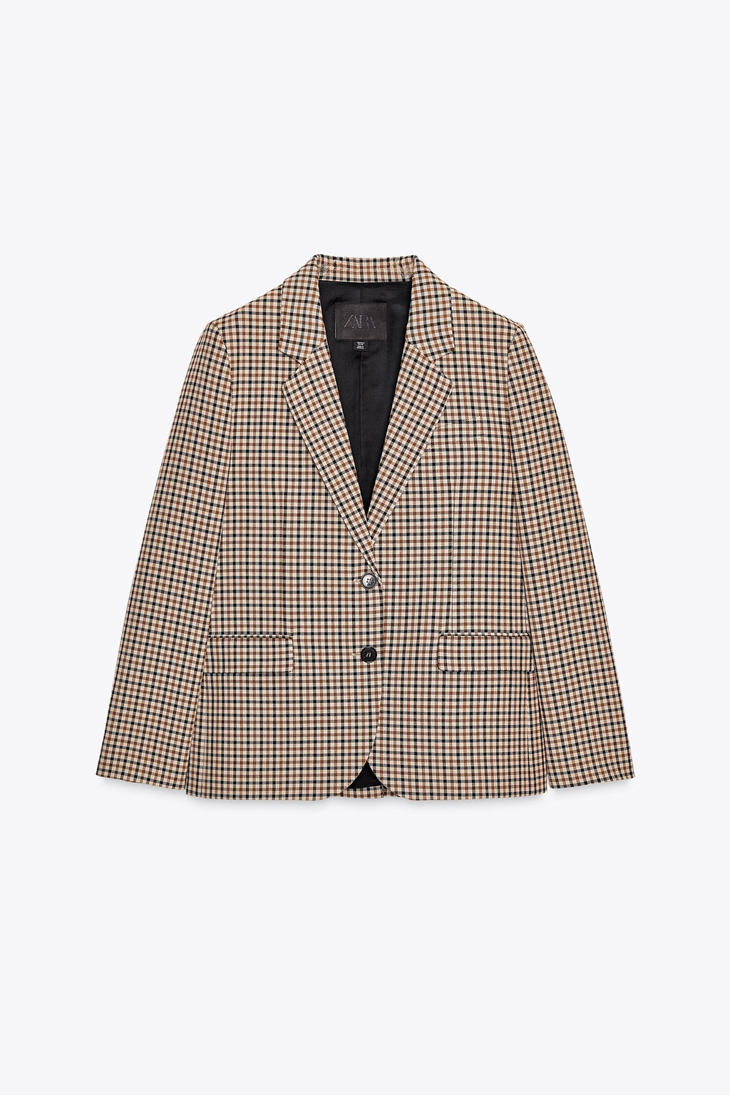 ZW COLLECTION CHECK STRAIGHT BLAZER - Zara фото 6