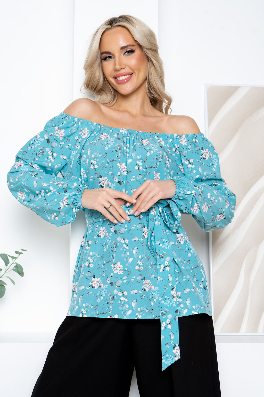 Блуза Open Style 6236 бирюзовый