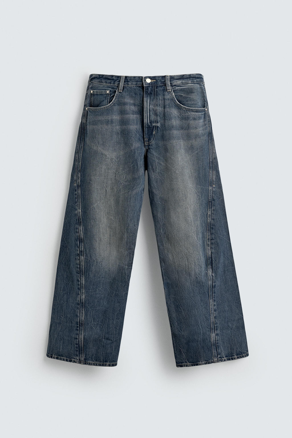BAGGY FIT TWISTED-SEAM JEANS - Zara фото 7