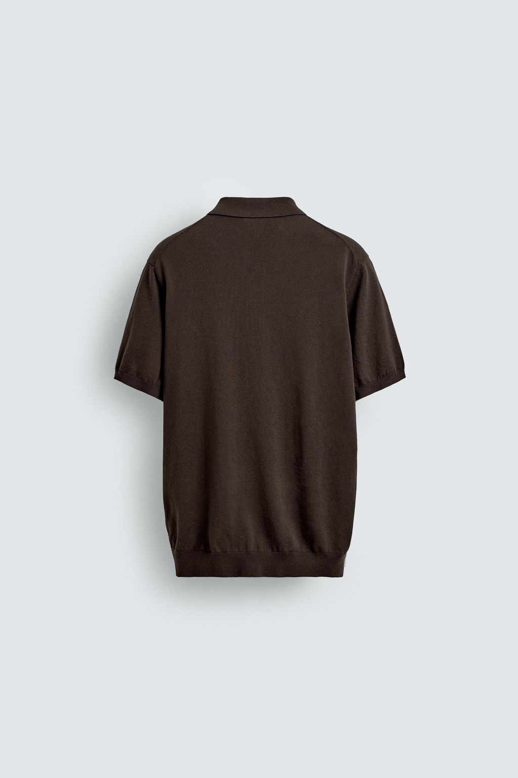 POLO PUNTO REGULAR FIT ALGOD?N - LINO / Chocolate - Zara фото 8