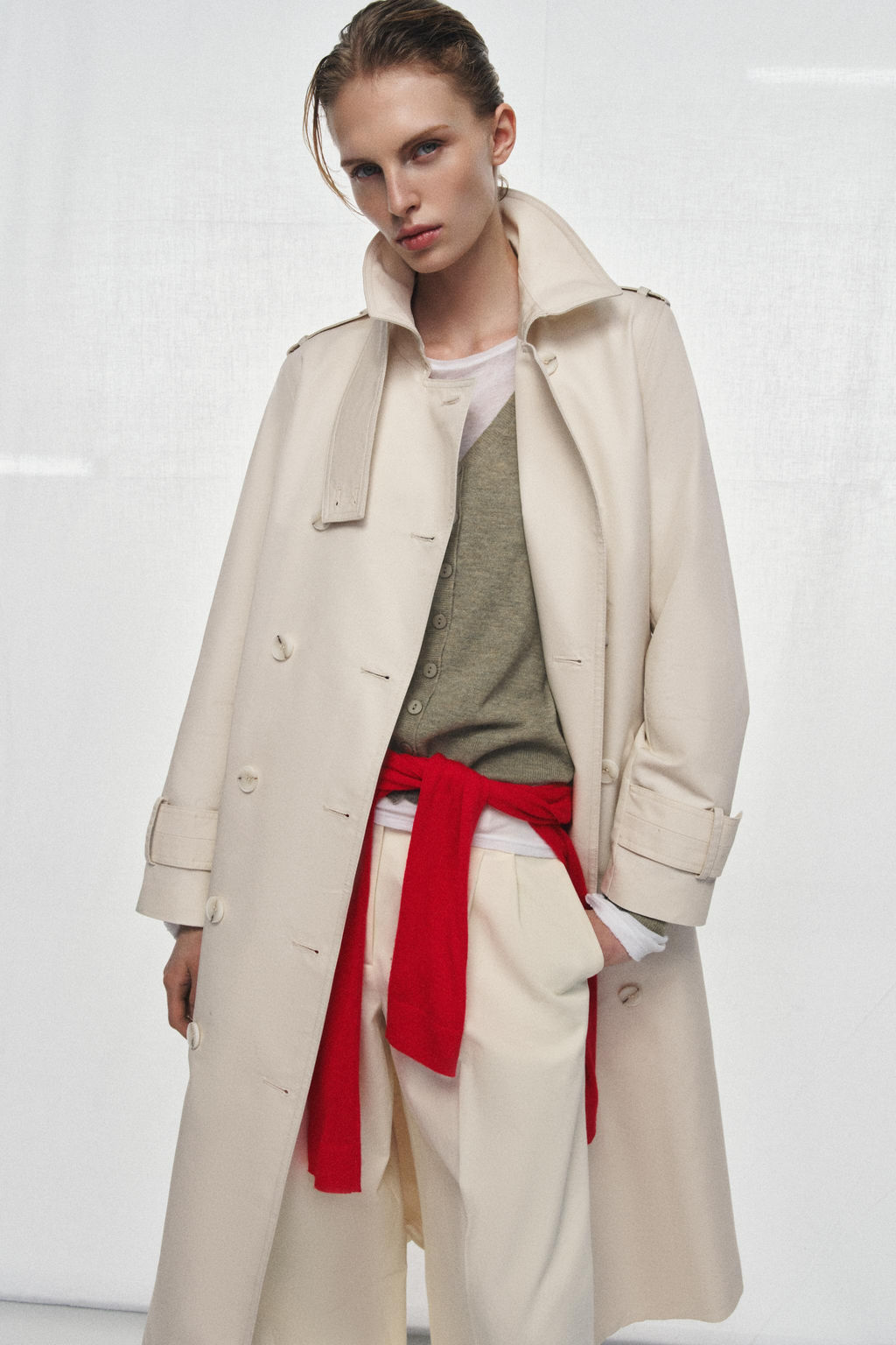 ZW COLLECTION BELTED TRENCH COAT - Zara фото 14