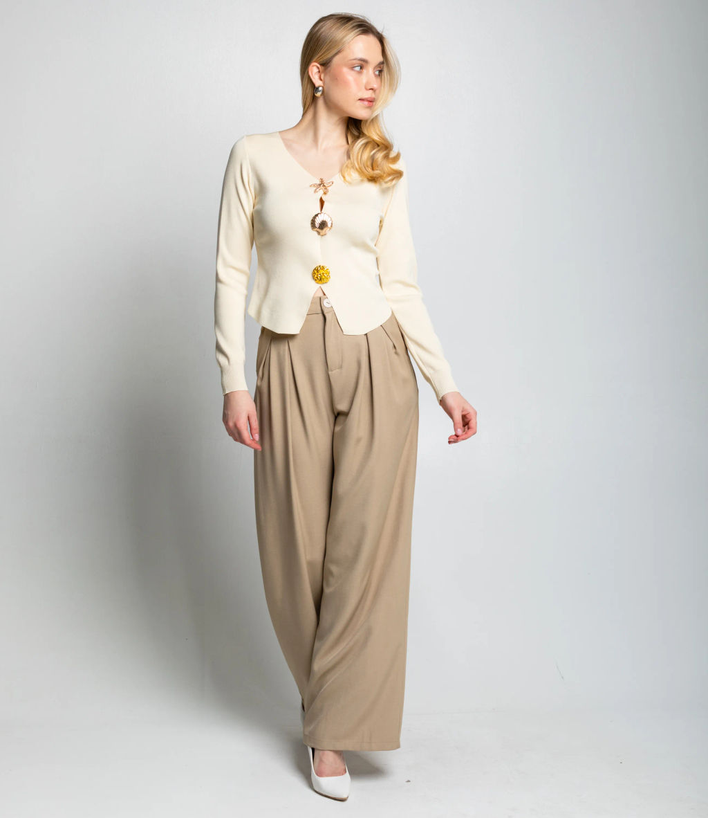 Кардиган #КТ308 (4), светло-бежевый