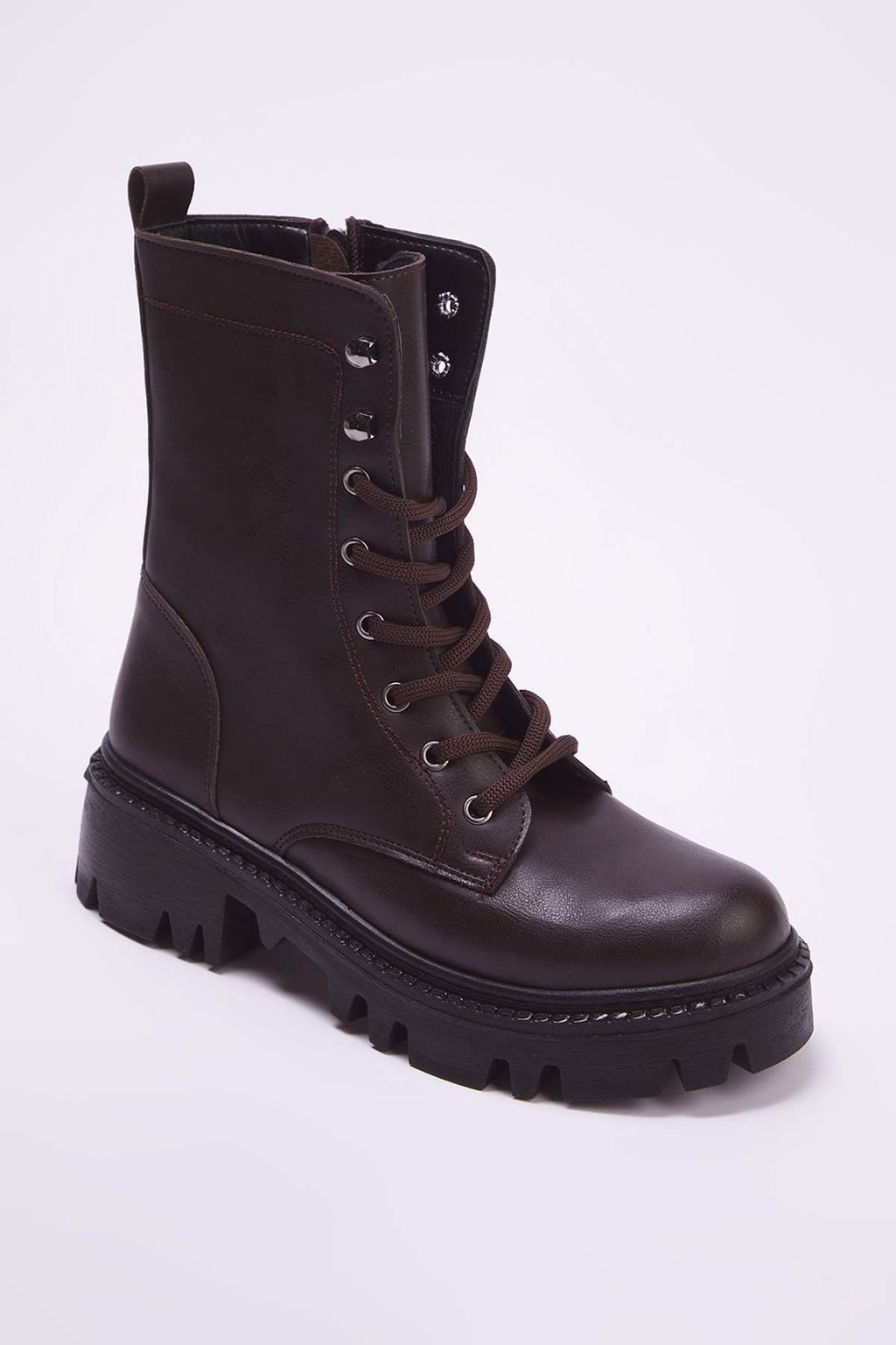 Trendyolmilla Shoes Siyah Fermuar ve Bagc?k Detayl? Kad?n Postal Bot TAKAW25BO00025  фото 2