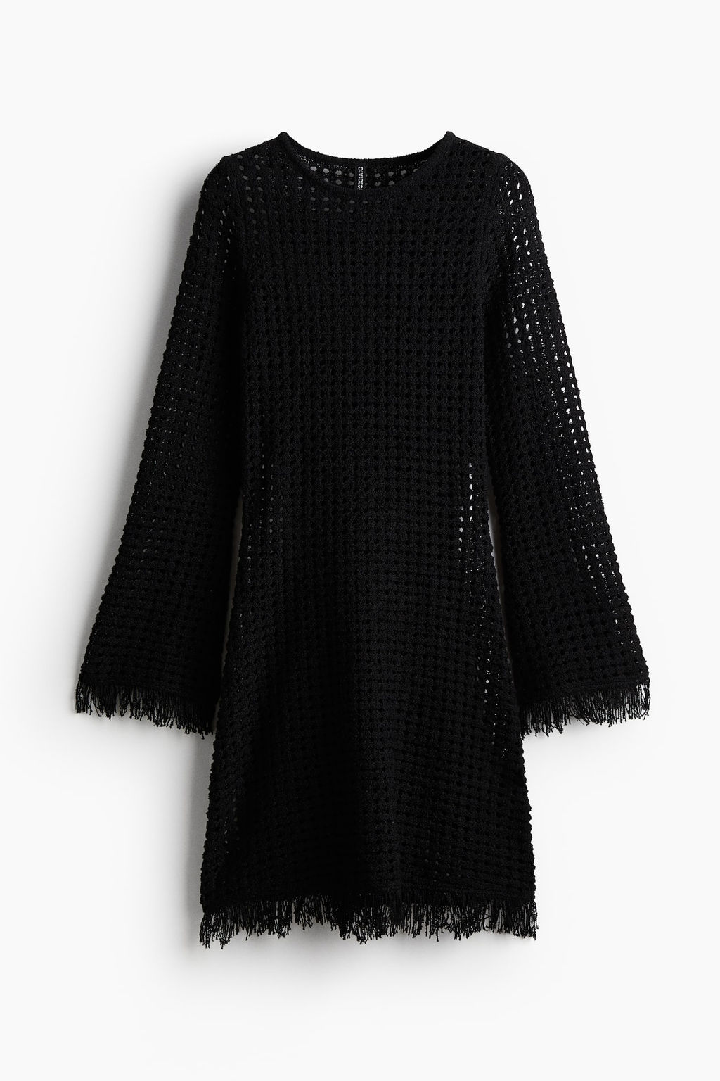 Vestido en punto calado con flecos - H&m фото 6