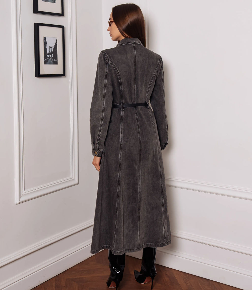 Джинсовое платье #КТ8523 (2), серый - Dommod фото 4