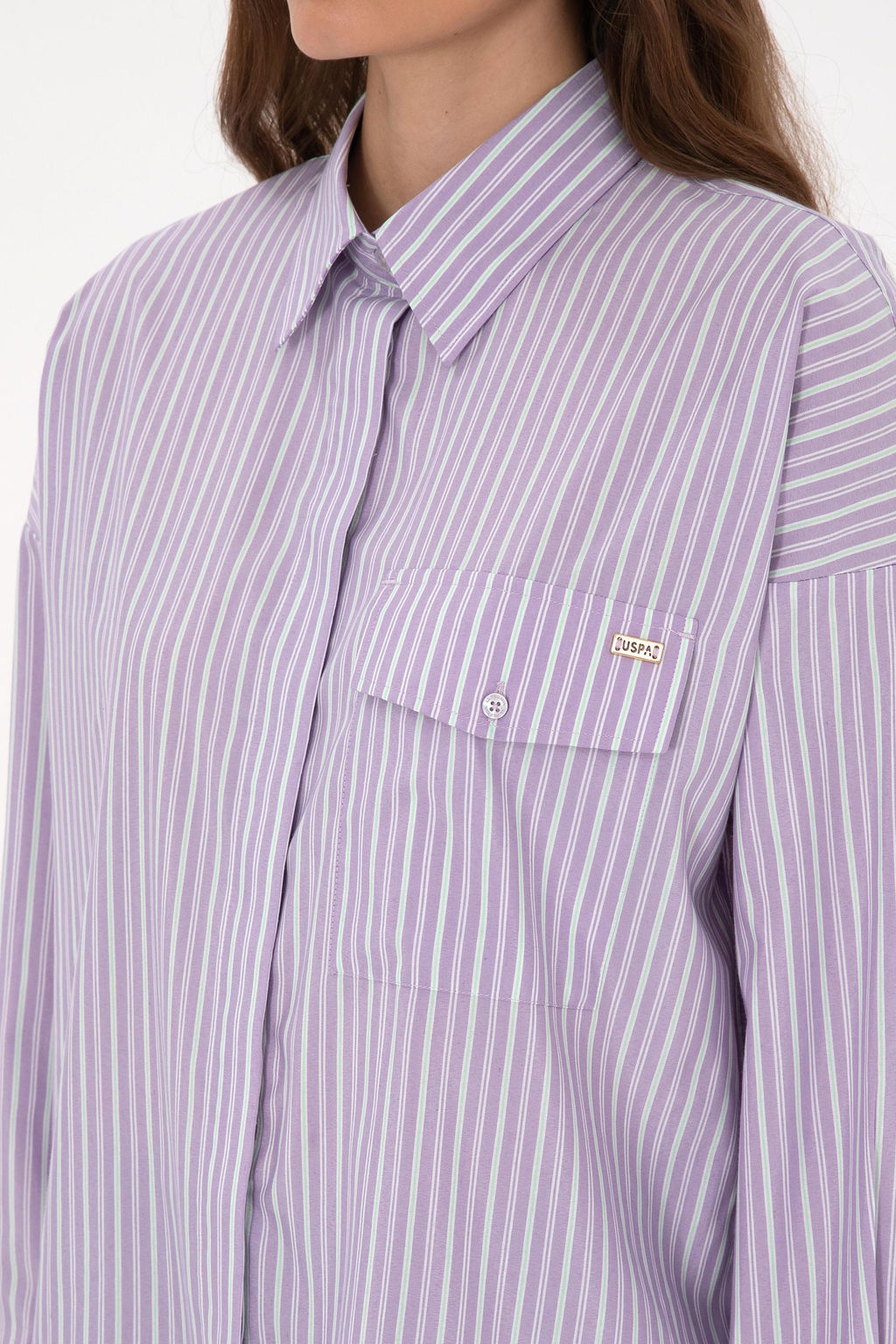 Kad_n Mor _izgili Uzun Kollu G_mlek - U.s. polo assn фото 7